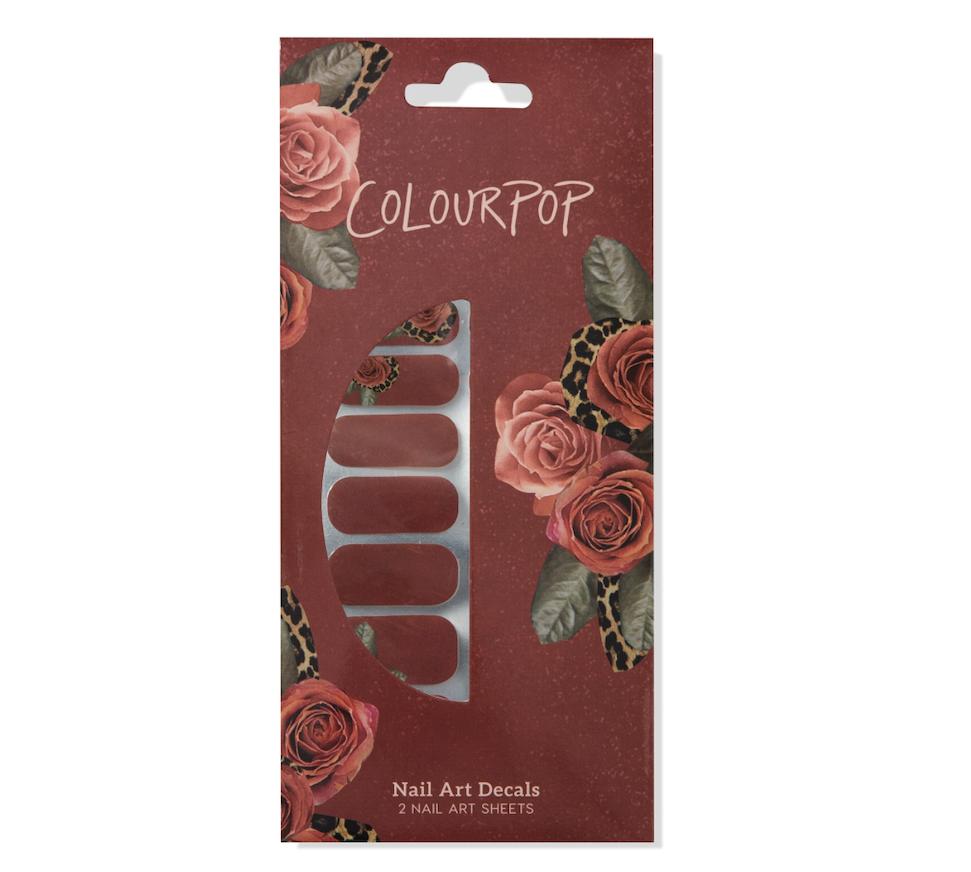 Colourpop Nail Art Decals Burgundy Rose + Gradient Set 1x