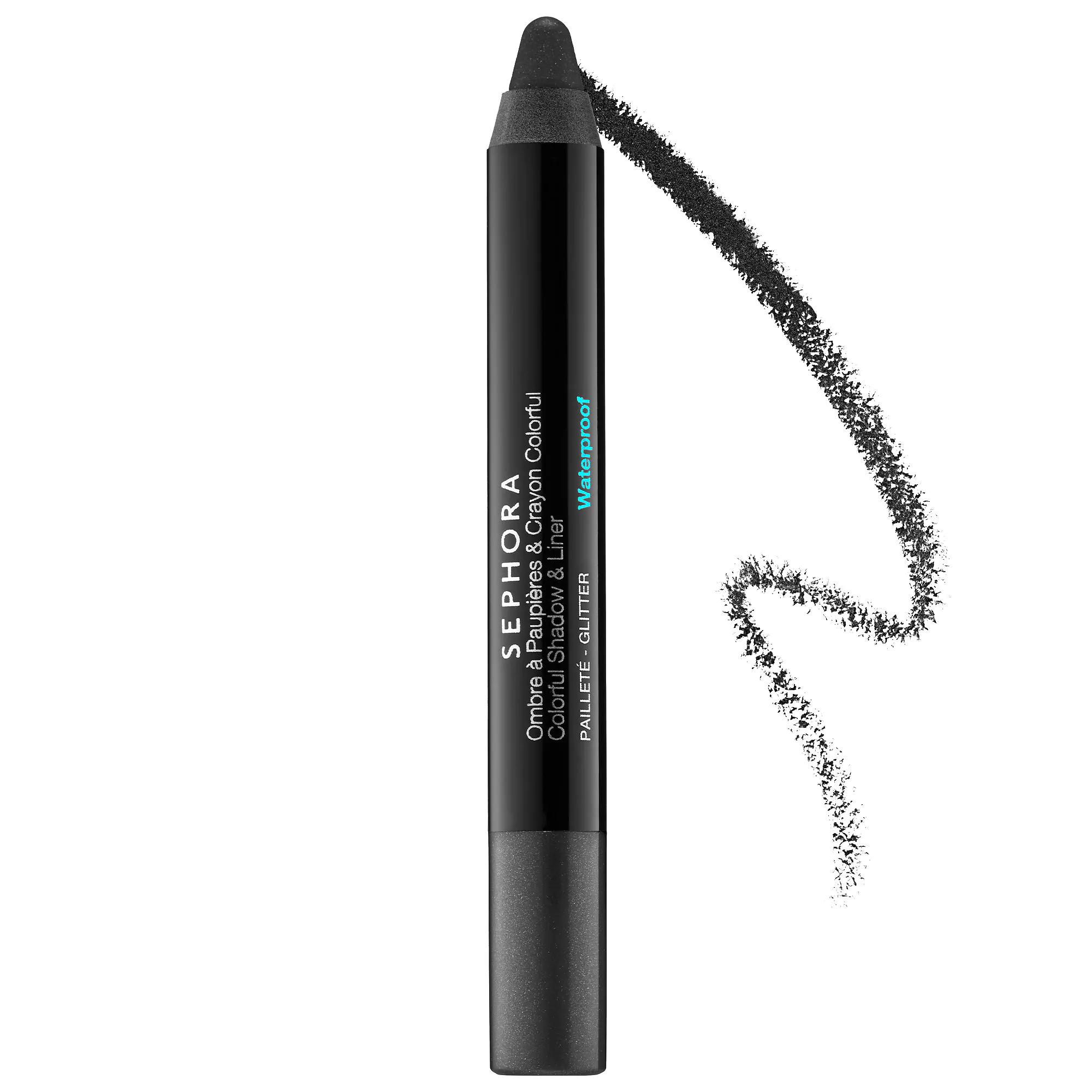Sephora Colorful Shadow & Liner Glitter Black 16