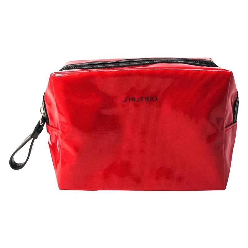 Shiseido Red Shiny Makeup Bag