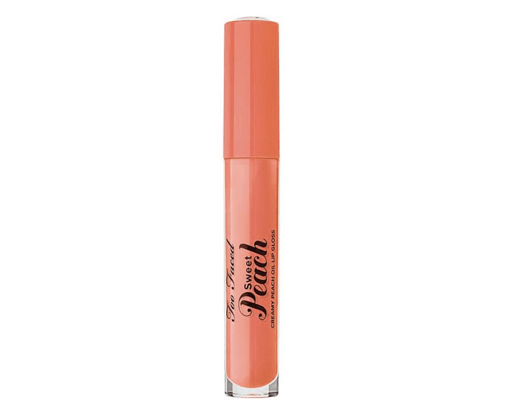 Too Faced Sweet Peach Creamy Peach Oil Lip Gloss Poppin' Peach