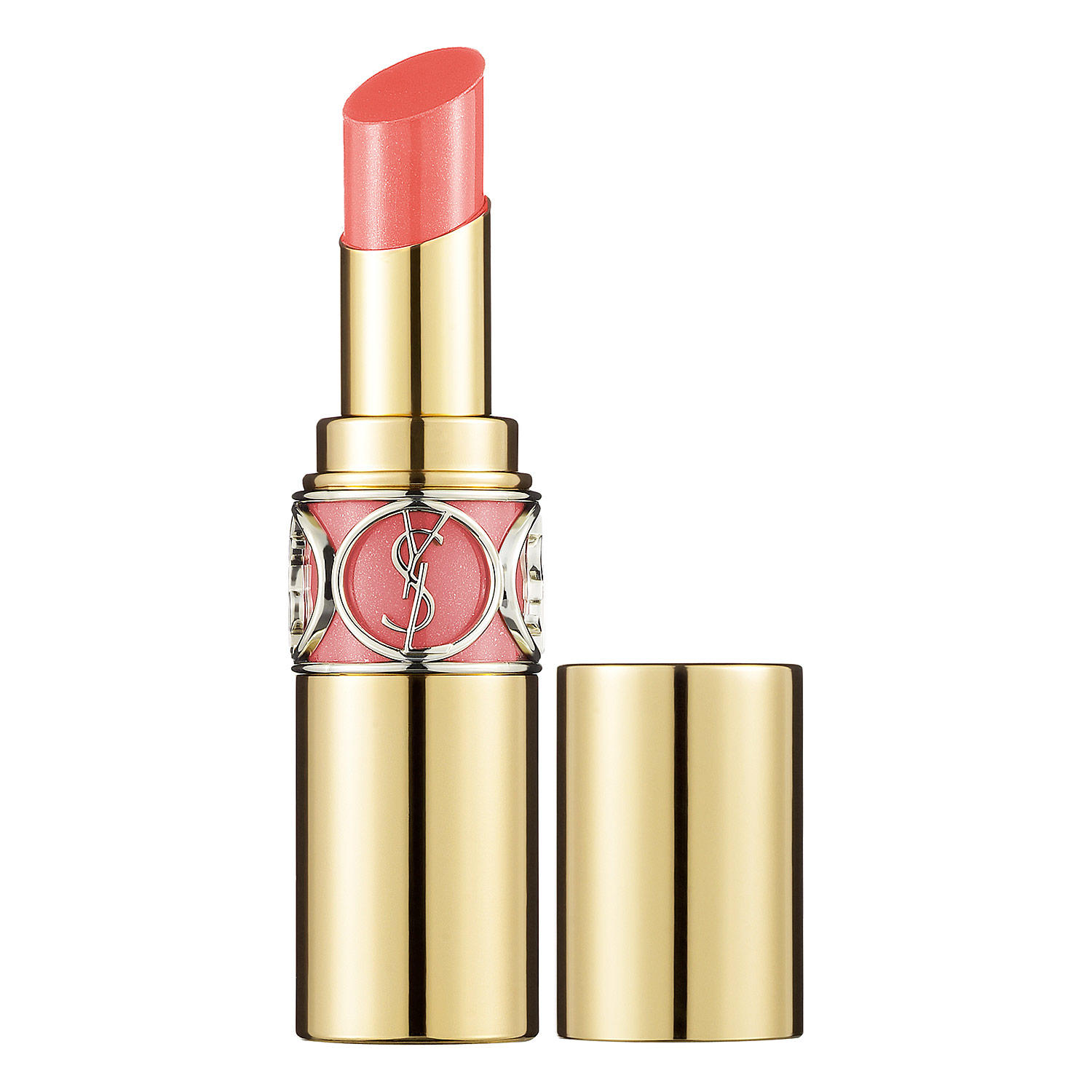 YSL Rouge Volupte Shine Lipstick Corail Intuitive 15