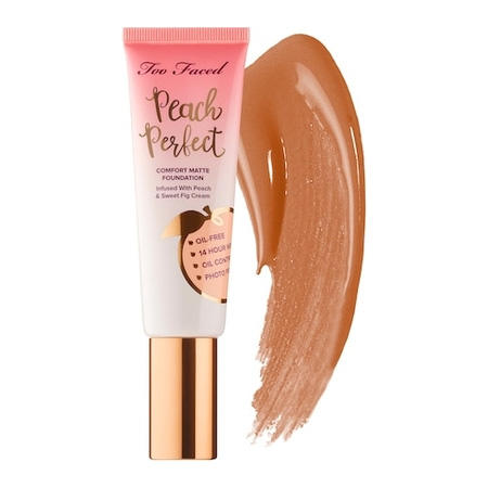 Too Faced Peach Perfect Comfort Matte Foundation Butterscotch