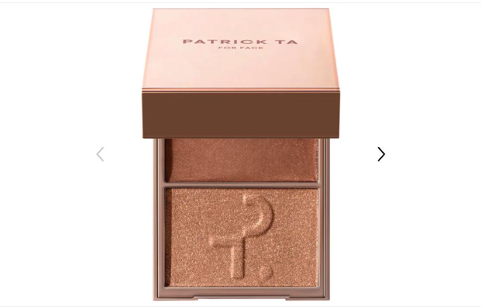 PATRICK TA  Major Glow Creme & Powder Light Reflecting Translucent Highlighter Duo Honey