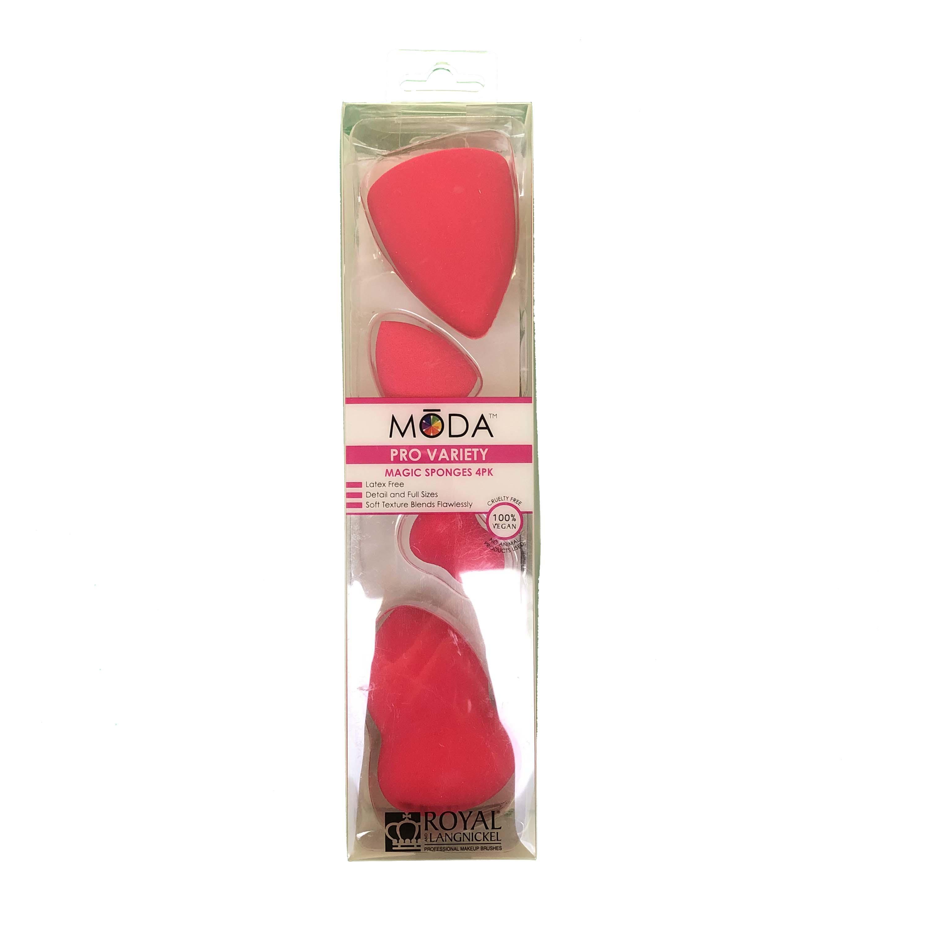 MODA Pro Variety Magic Sponges 4Pk Pink