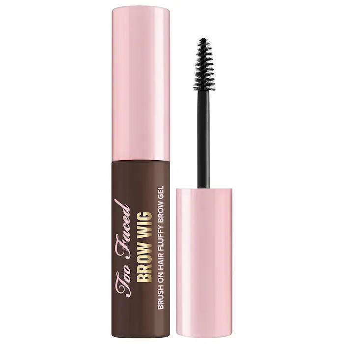 Too Faced Brow Wig Brush on Eyebrow Gel Dark Brown