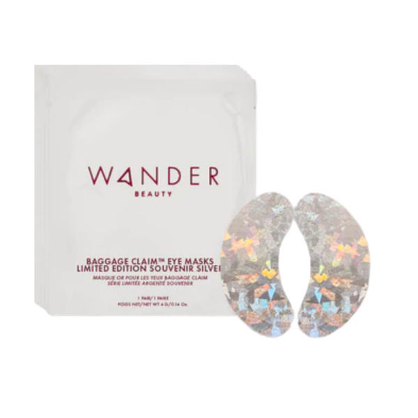 Wander Beauty Baggage Claim Eye Masks Souvenir Silver