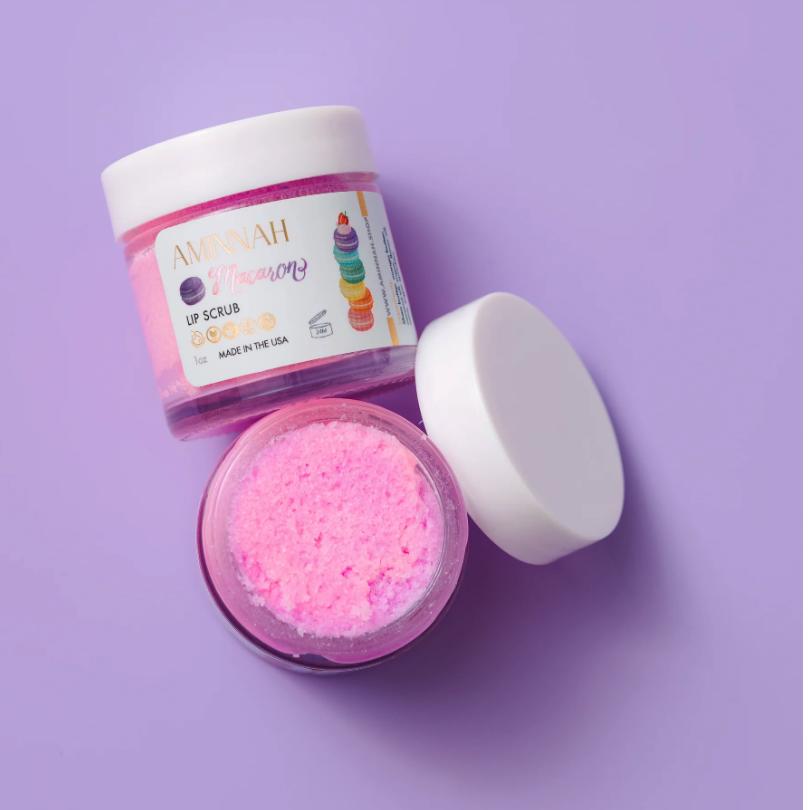AMINNAH Shea Butter Macaron Lip Scrub 
