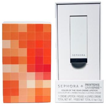 Sephora + Pantone Universe Color of the Year Creme Lipstick Tangerine Tango #2