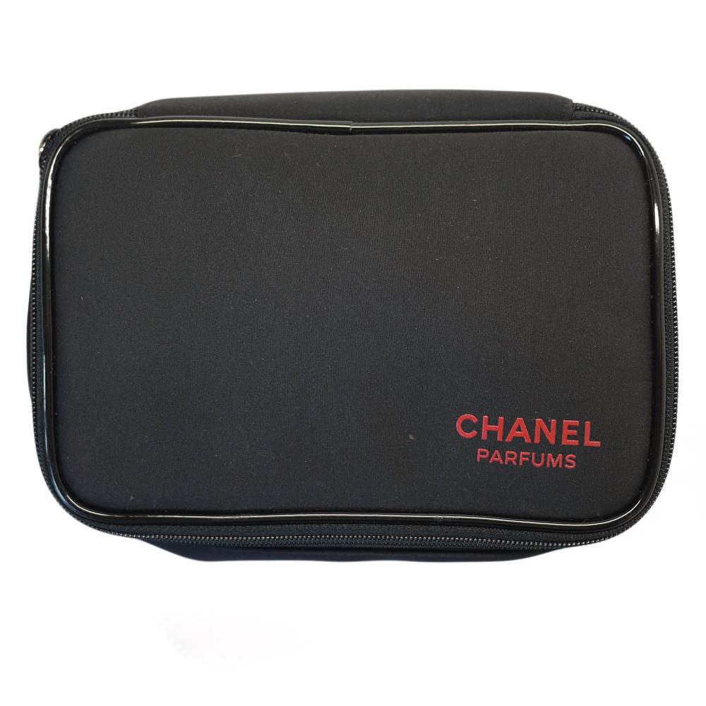 Chanel Black & Red Makeup Bag #0