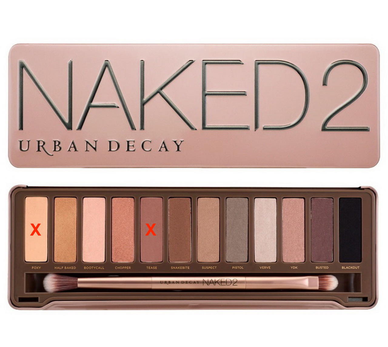 Urban Decay NAKED 2 Eyeshadow Palette (without foxy and tease)