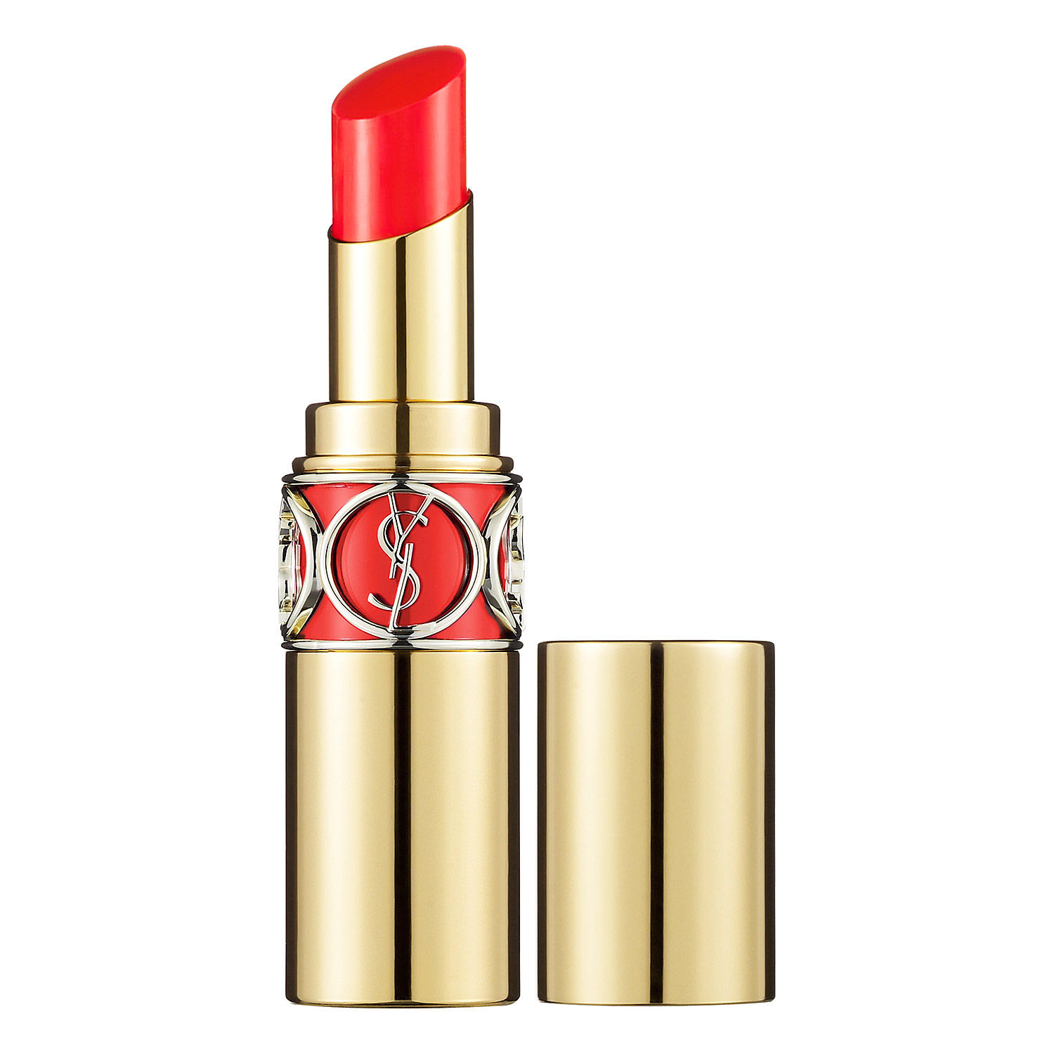 YSL Rouge Volupte Shine Lipstick Coral Incandescent 12 | Glambot.com ...