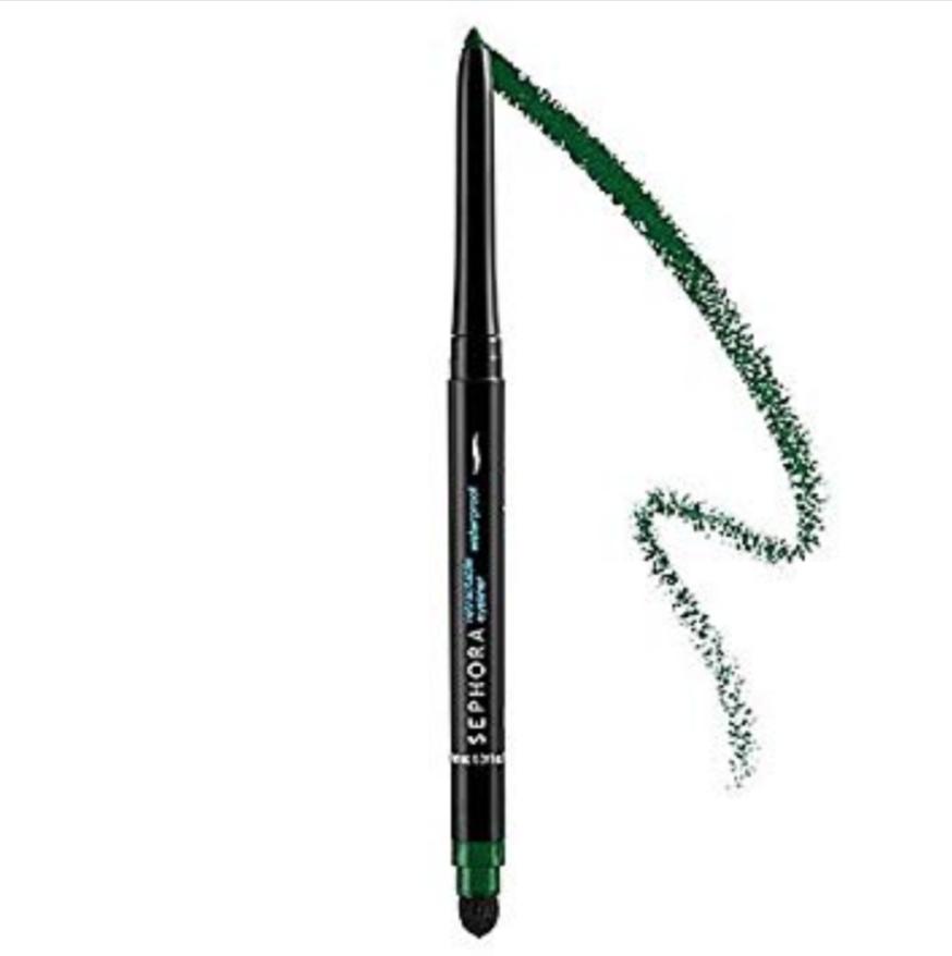 Sephora Retractable Waterproof Eyeliner Glitter Green 18