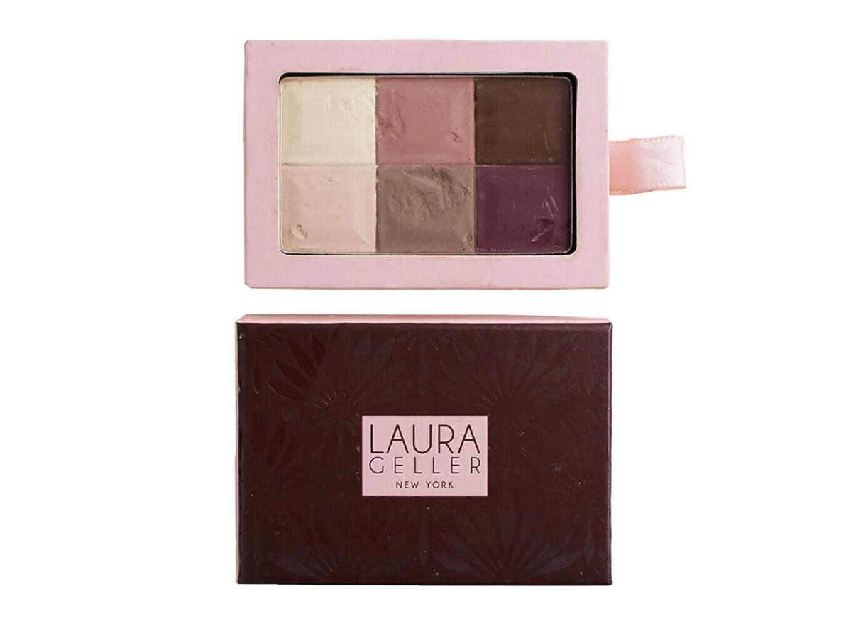 Laura Geller 6 Shade Baked Eyeshadow Travel Palette Mocha