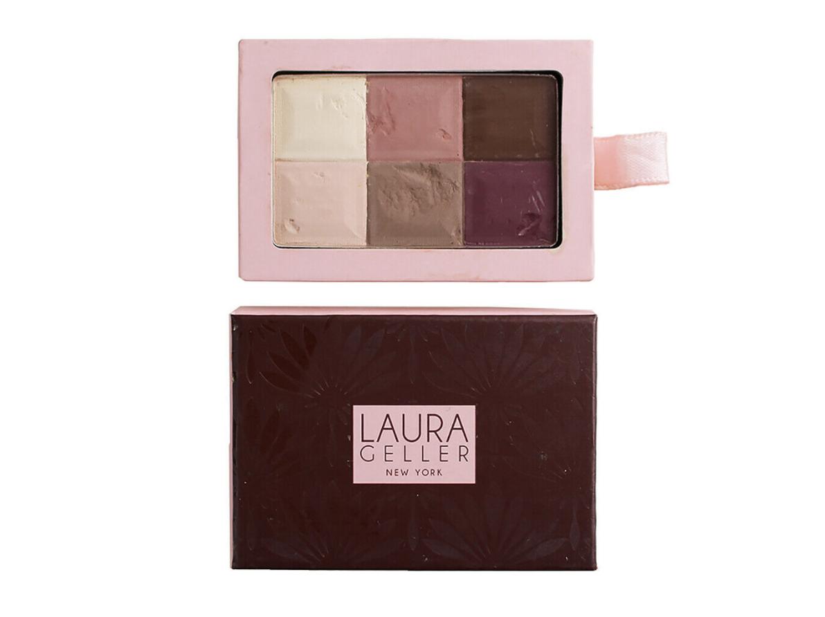 Laura Geller 6 Shade Baked Eyeshadow Travel Palette Mocha