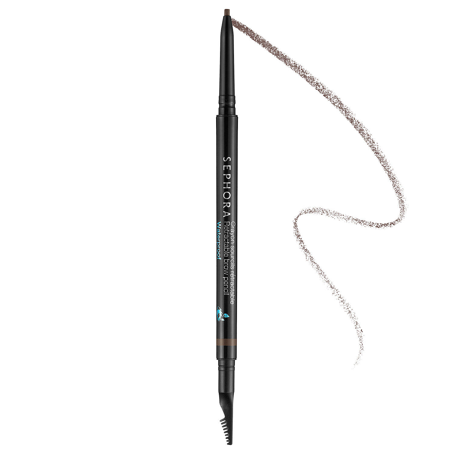 Sephora Retractable Brow Pencil Waterproof Midnight Brown