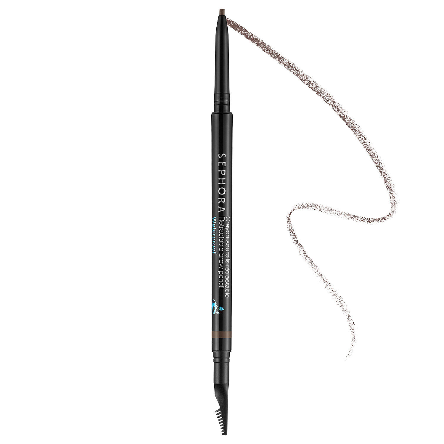 Sephora Retractable Brow Pencil Waterproof Midnight Brown