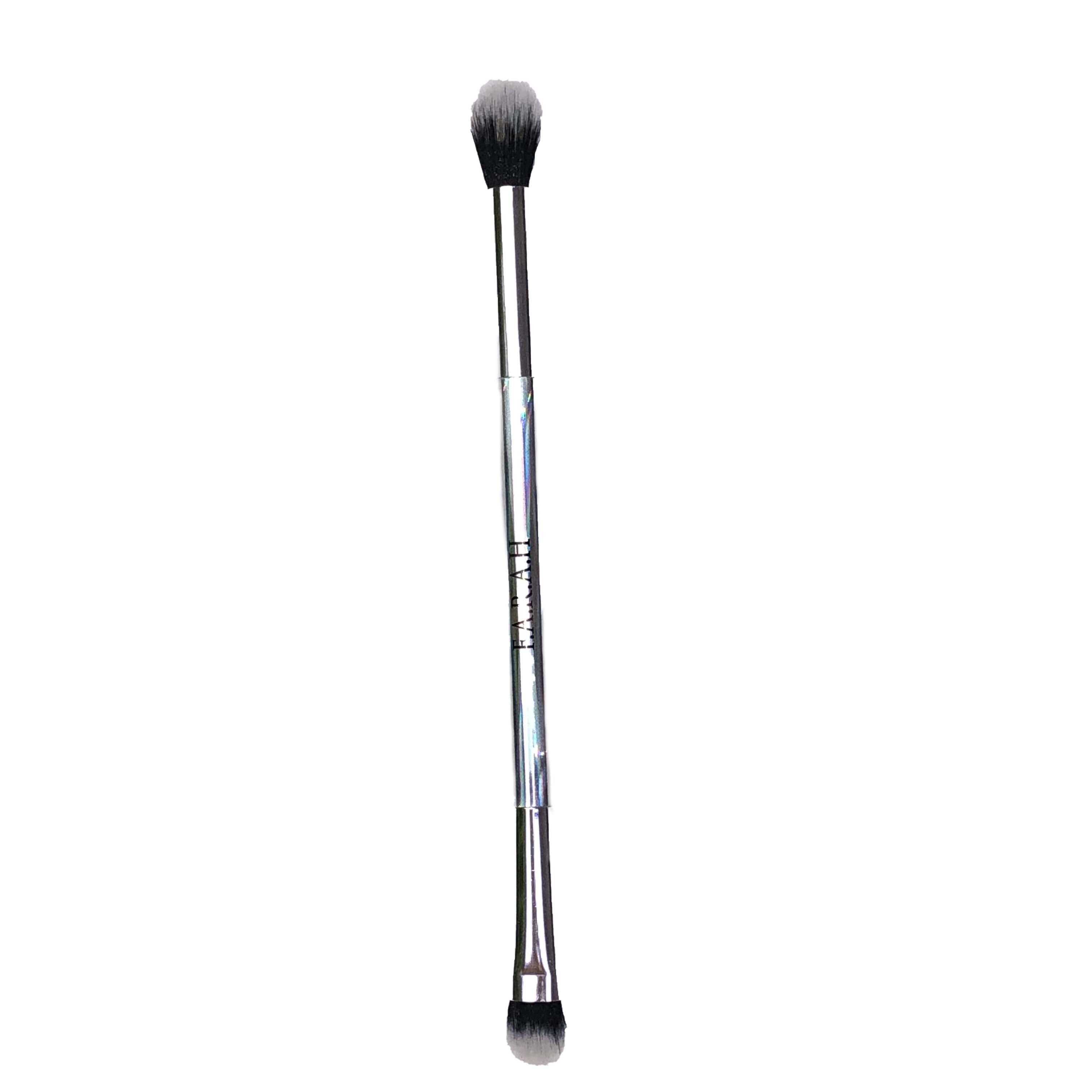 FARAH Cosmetics Dual-Ended Eye Shadow Brush Silver