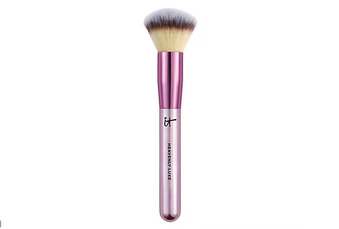 IT Cosmetics Heavenly Luxe Multi-Powder Face Brush Travel Pink Metallic