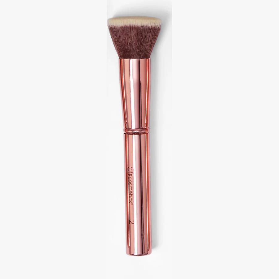 BH Cosmetics Metal Rose Flat Buffer Brush 2