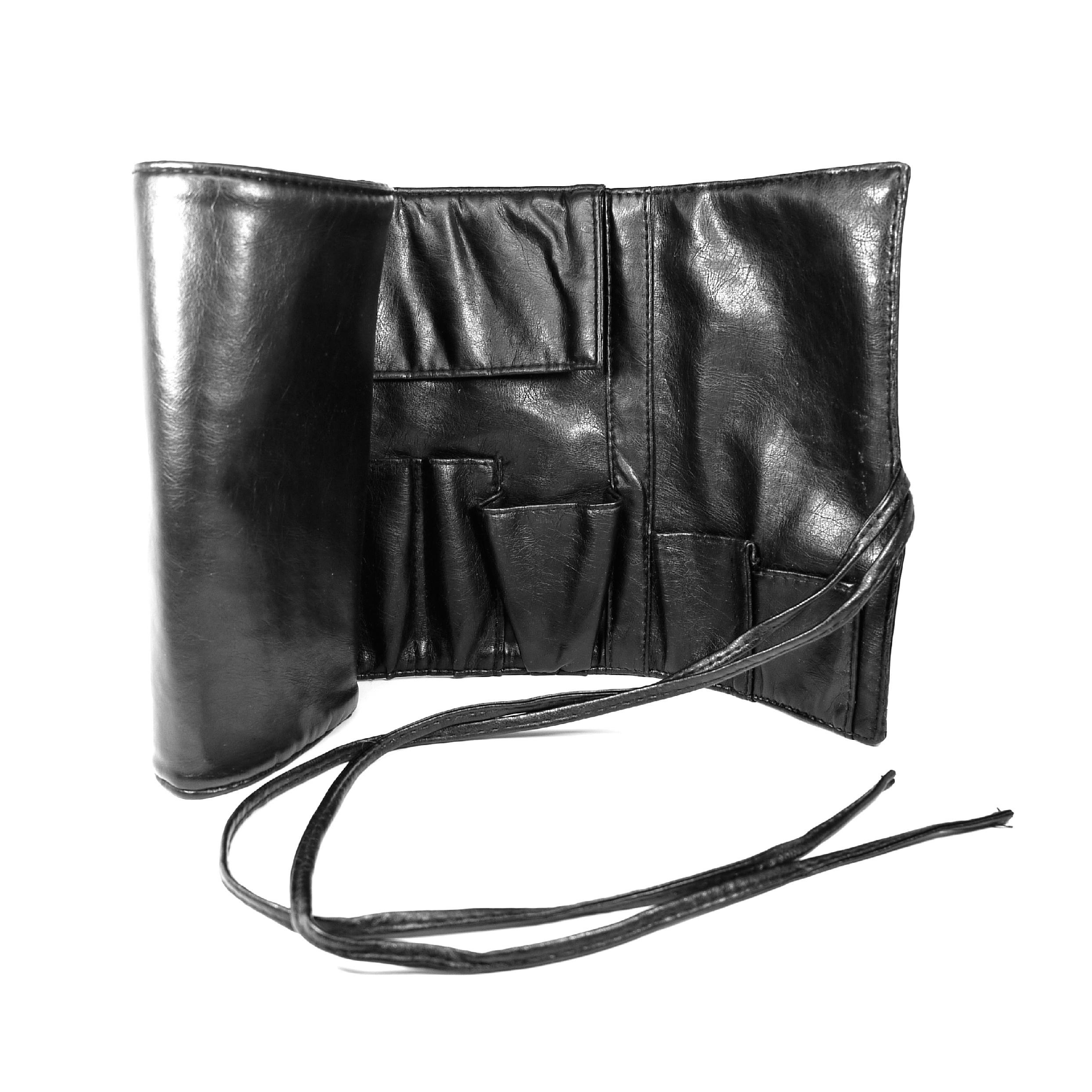 NARS Brush Roll Bag Black Leather Tie #2