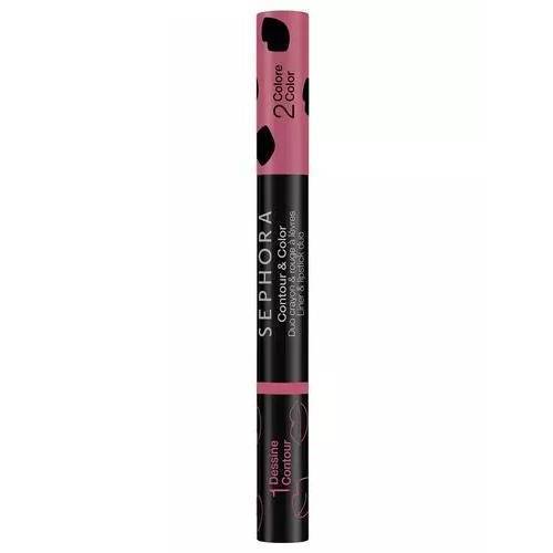  Sephora Contour & Color Duo Crayon Liner & Lipstick Deep Rose 04
