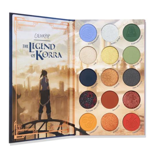 colourpop the legend of korra palette