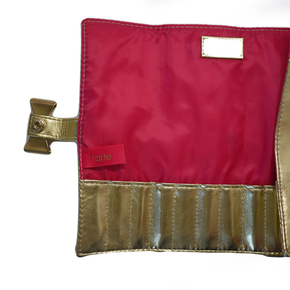 Tarte Gold Brush Roll With Bow #1