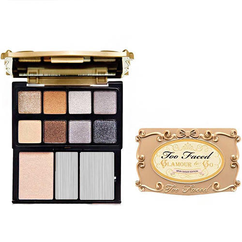 Too Faced Glamour To Go Palette Spun Sugar Edition Missing Lip Gloss & Bronzer