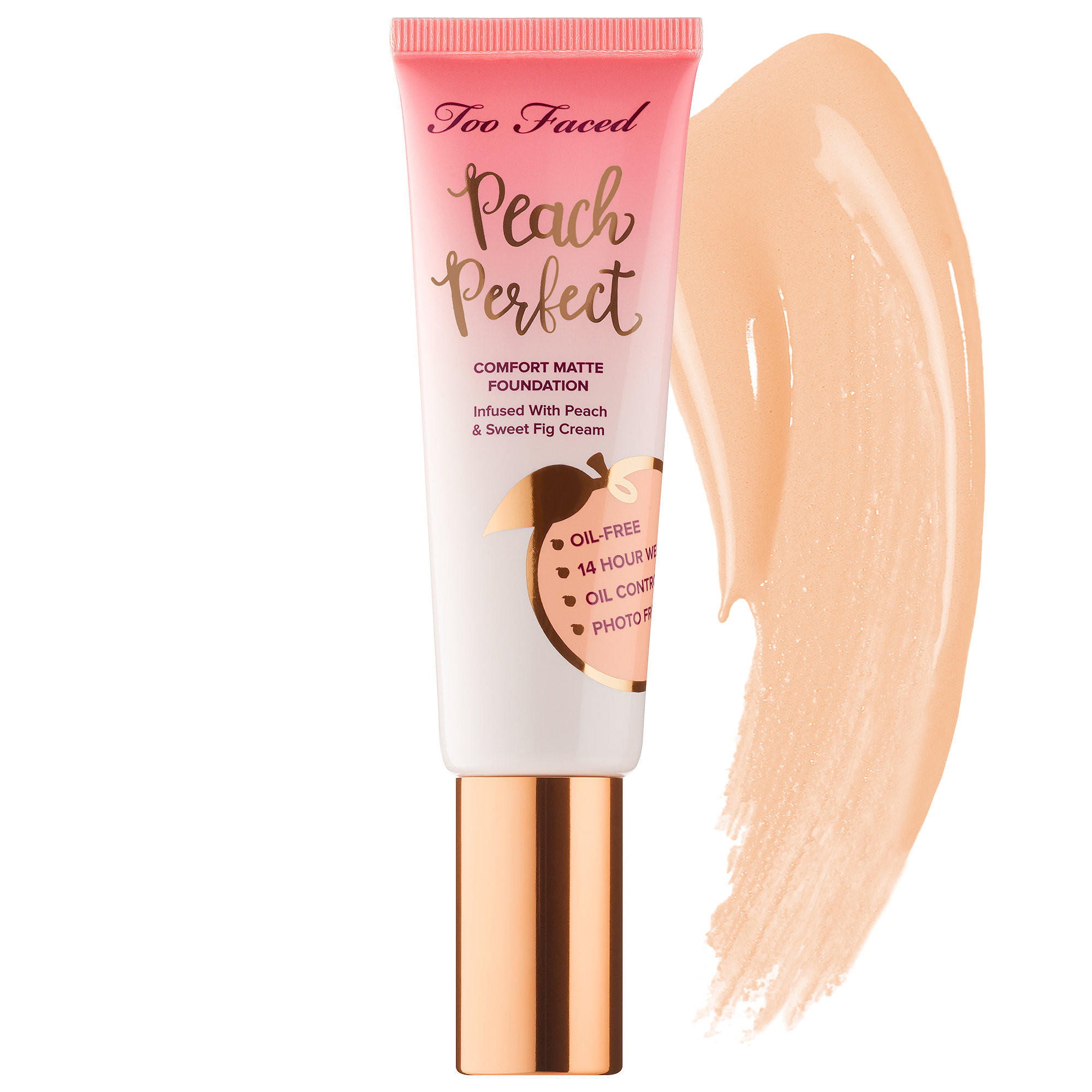 Too Faced Peach Perfect Comfort Matte Foundation Snow