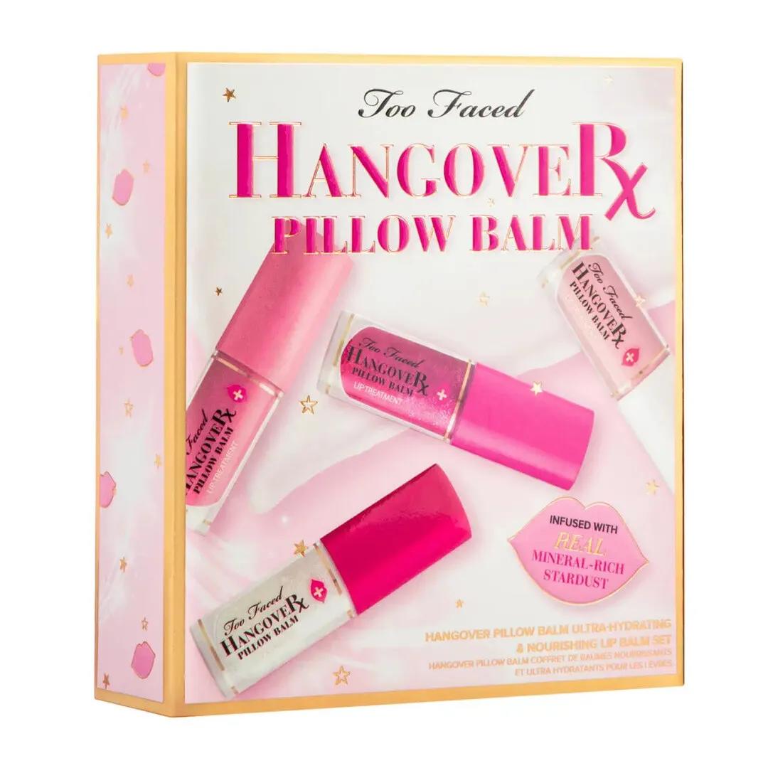 Too Faced HangoveRX Pillow Balm 4 PC Ultra Hydrating Nourishing Lip Balm Set 