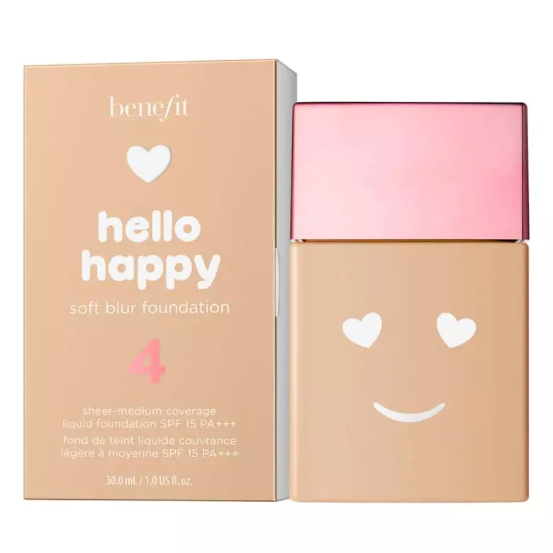 Benefit Hello Happy Soft Blur Foundation Medium Neutral 4 | Glambot.com ...