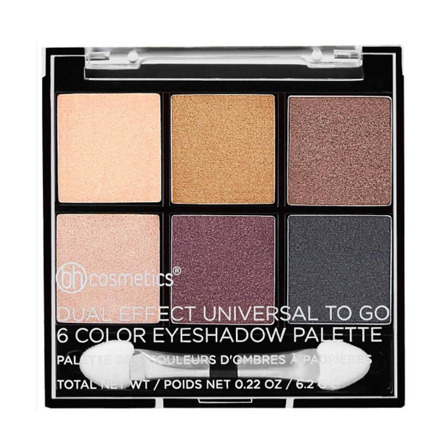 BH Cosmetics 6 Color Eyeshadow Palette Dual Effect Universal To Go