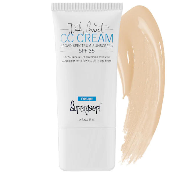 Supergoop! CC Cream Daily Correct Broad Spectrum Sunscreen Fair To Light