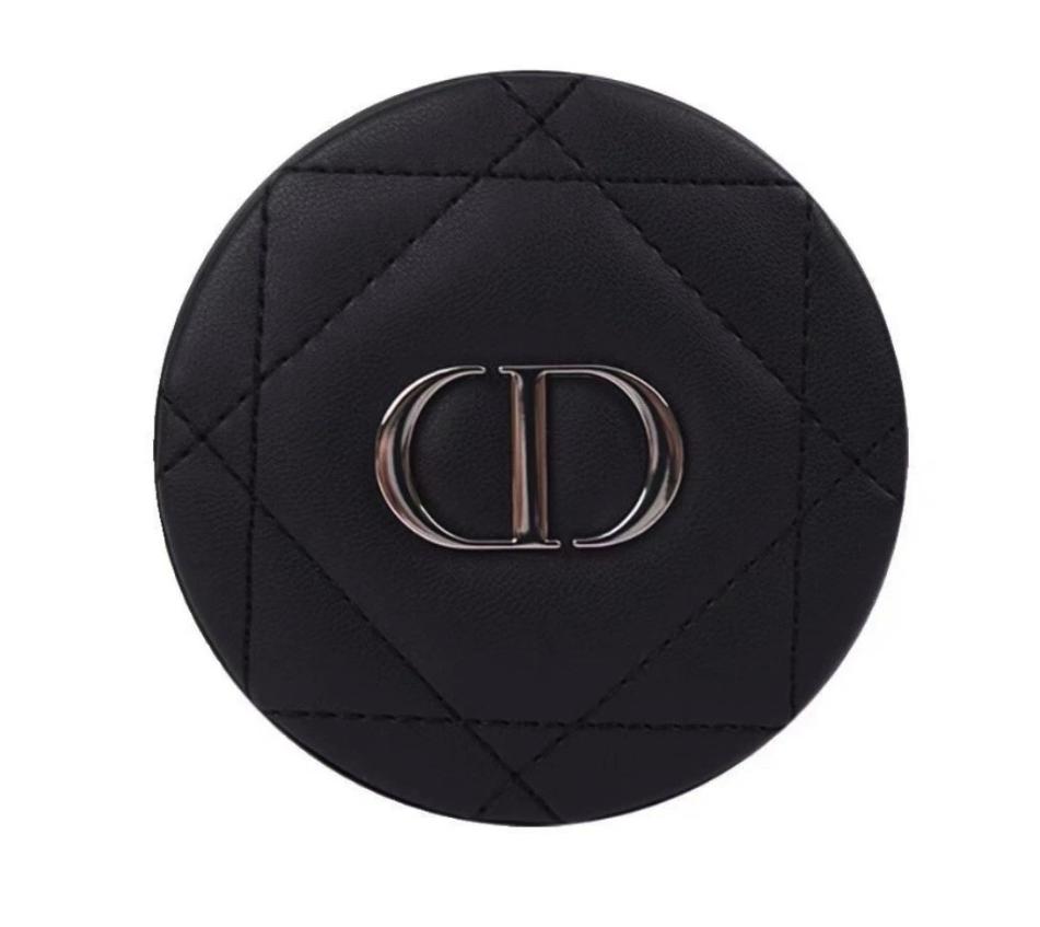 DIOR BACKSTAGE Haute Couture Quilted Black Leather Round Mirror Compact Limited Edition