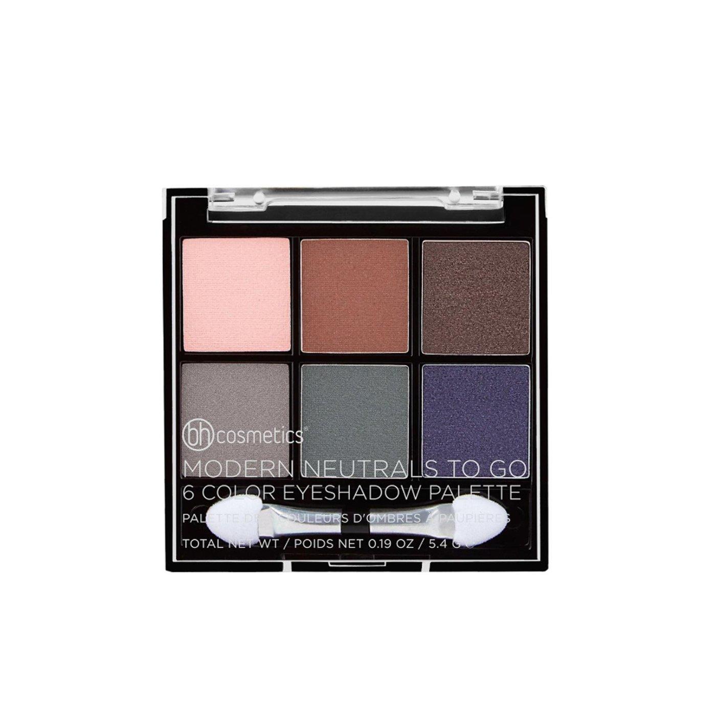 BH Cosmetics 6 Color Eyeshadow Palette Modern Neutrals To Go