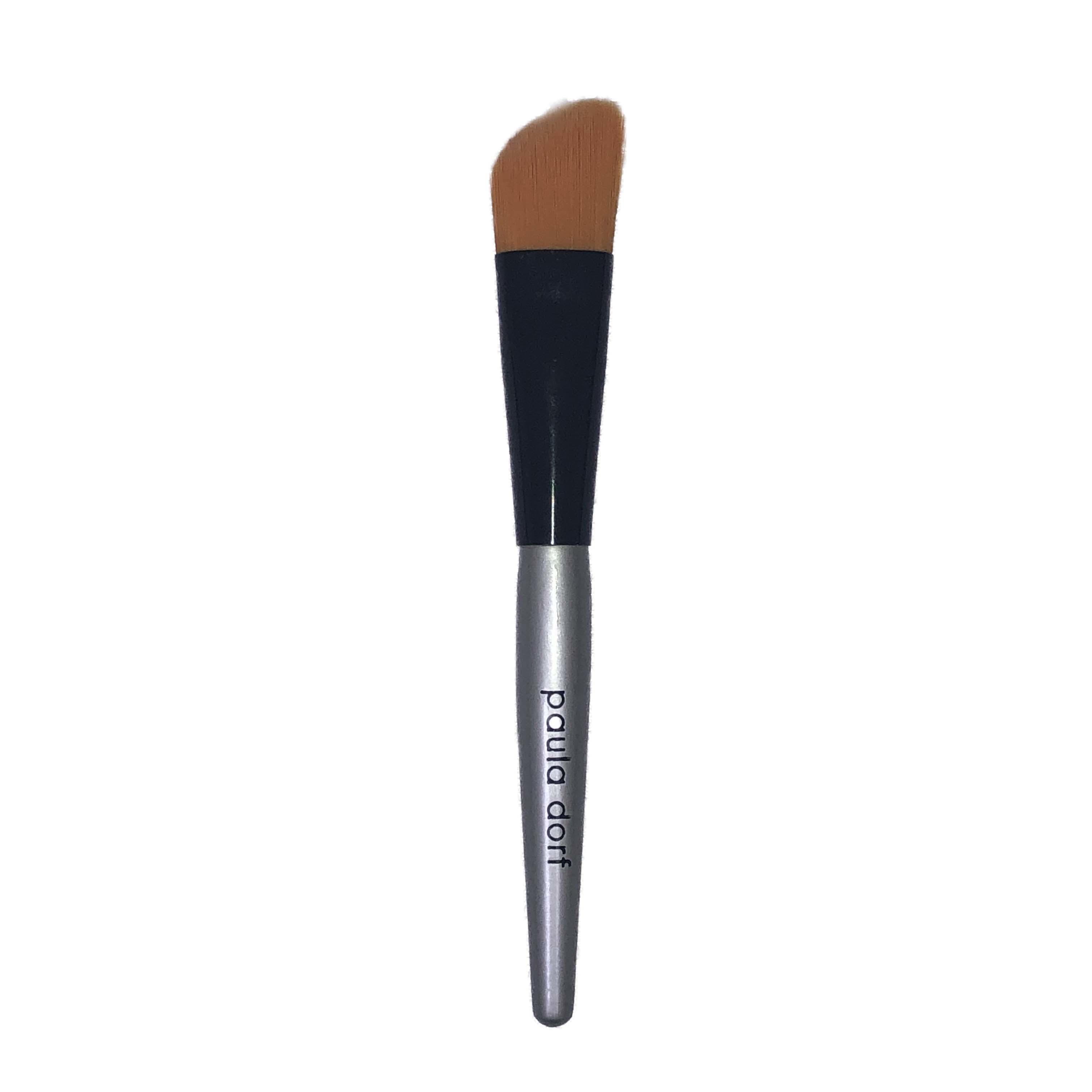 Paula Dorf Angled Foundation Face Brush Silver