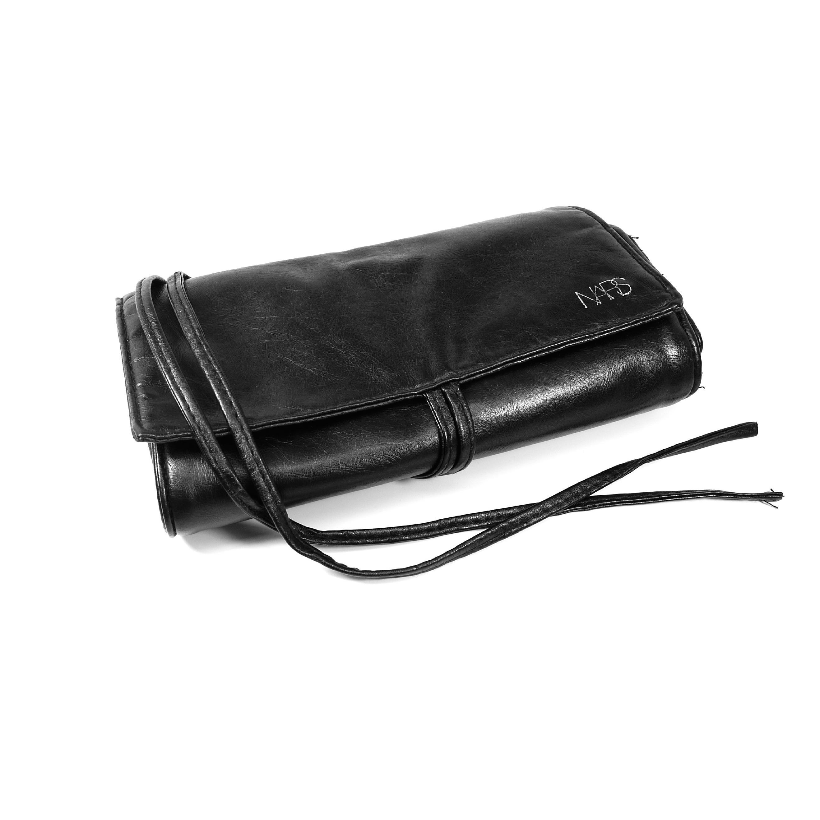 NARS Brush Roll Bag Black Leather Tie #0