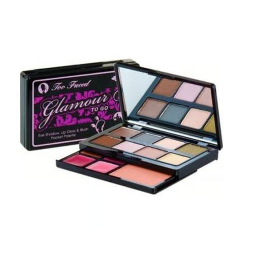 Too Faced Glamour to Go II Eyeshadow Lip Gloss Blush Pocket Palette Vintage