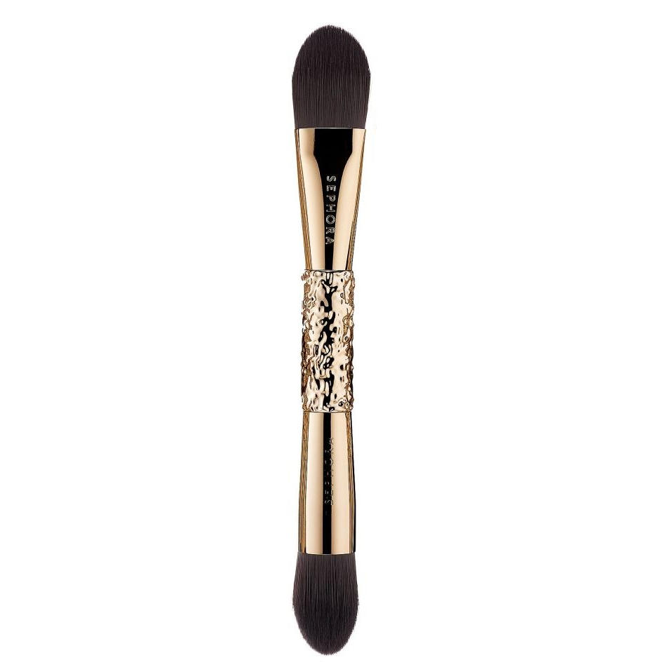 Sephora Double-Ended Airbrush & Perfecting Concealer Gold Brush 