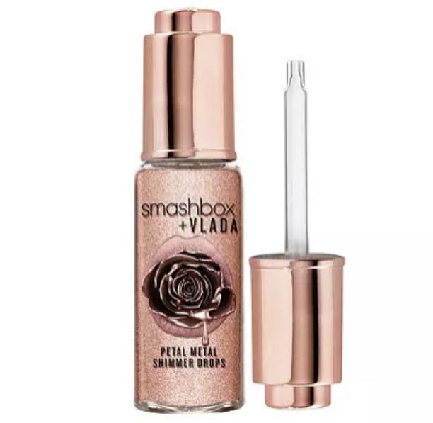 Smashbox + Vlada Petal Metal Shimmer Drops Rose Glitz Travel