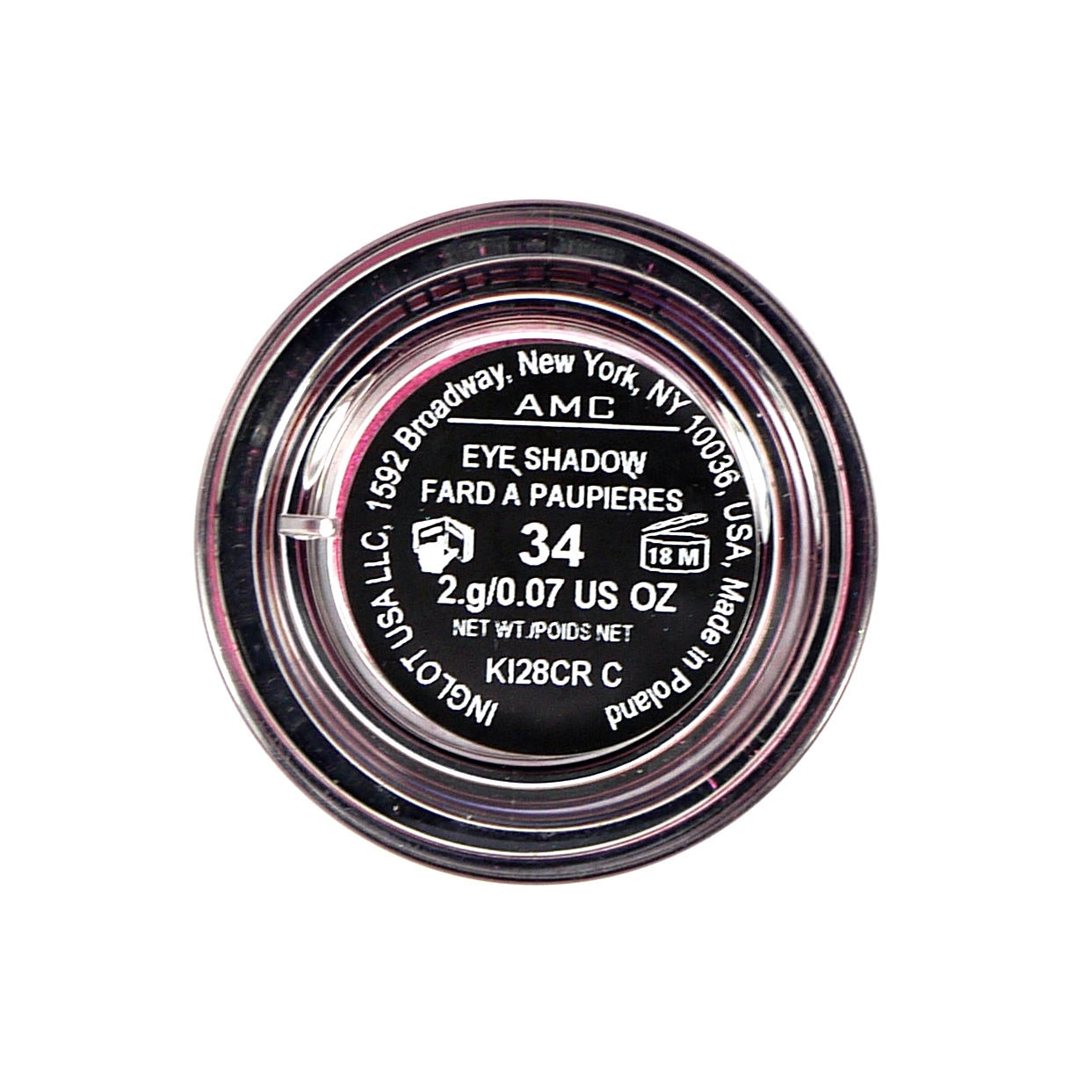 Inglot AMC Pure Pigment Eyeshadow Vibrant Fuchsia  34 #3