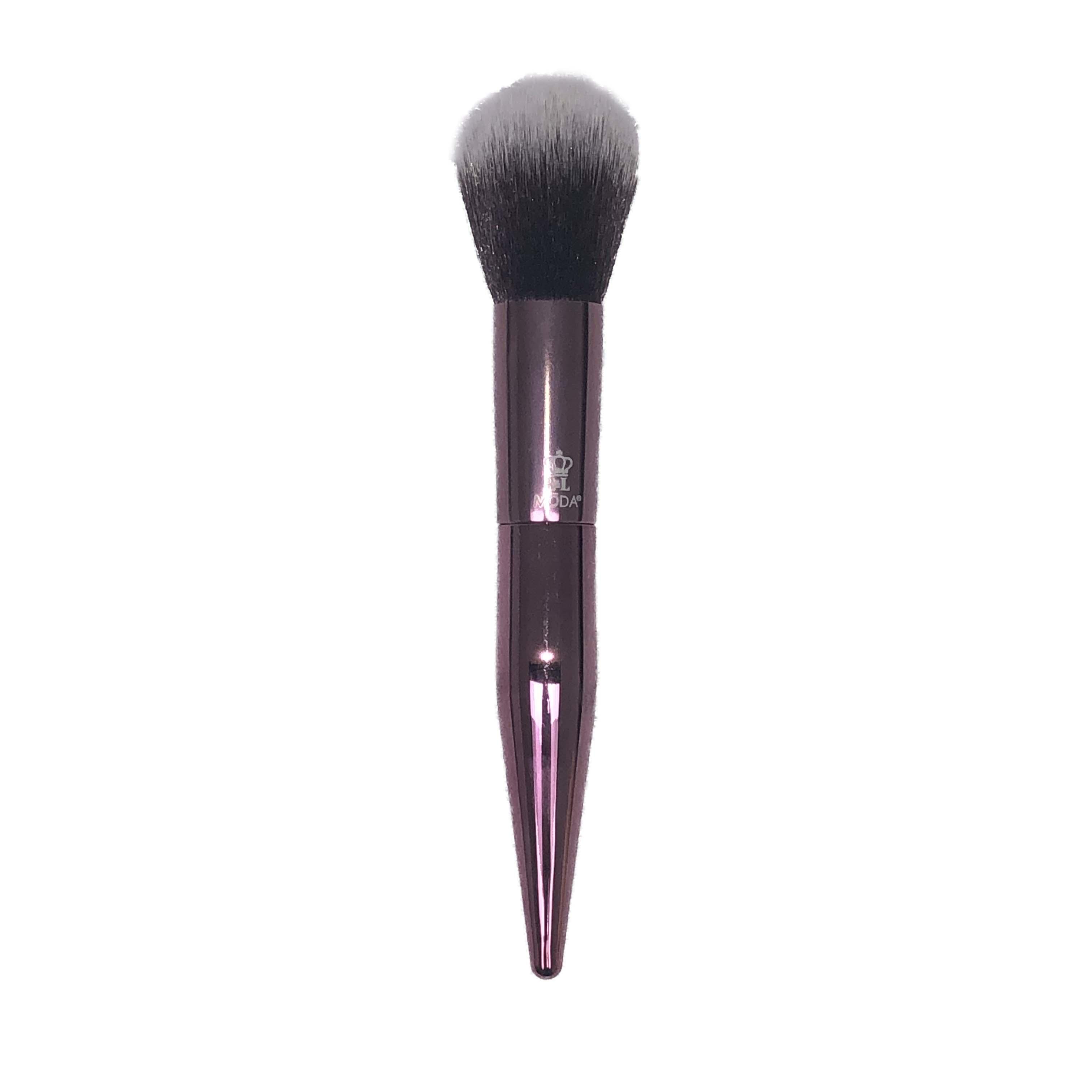 MODA Rounded Duo-Fibre Face Brush Chrome Pink