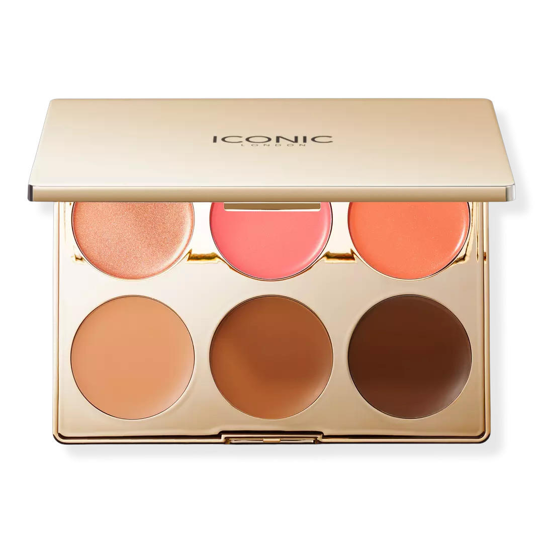 Iconic London Multi-Use Cream Blush, Bronze, & Highlight Palette