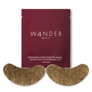 Wander Beauty Baggage Claim Gold Eye Mask