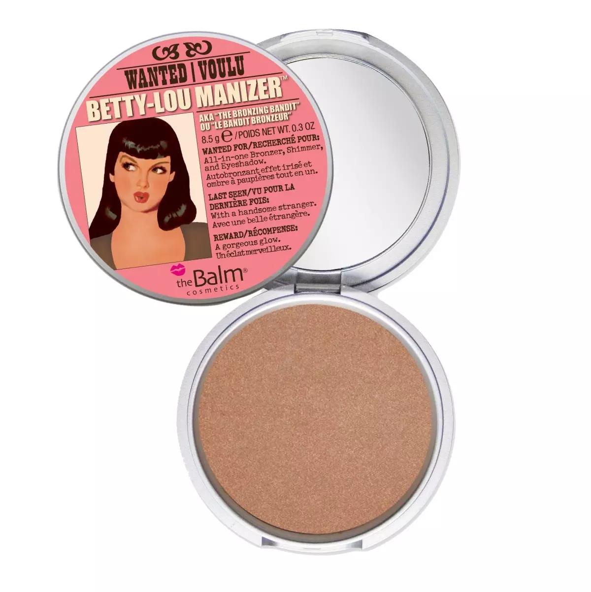 The Balm Highlighter Shimmer Pressed Powder Betty-Lou Manizer Mini