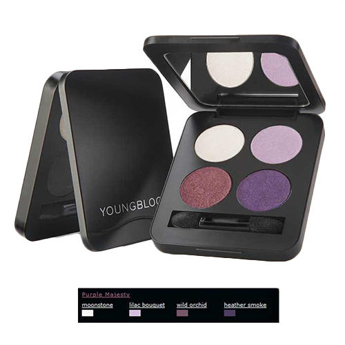 Youngblood Pressed Mineral Eyeshadow Quad Purple Majesty