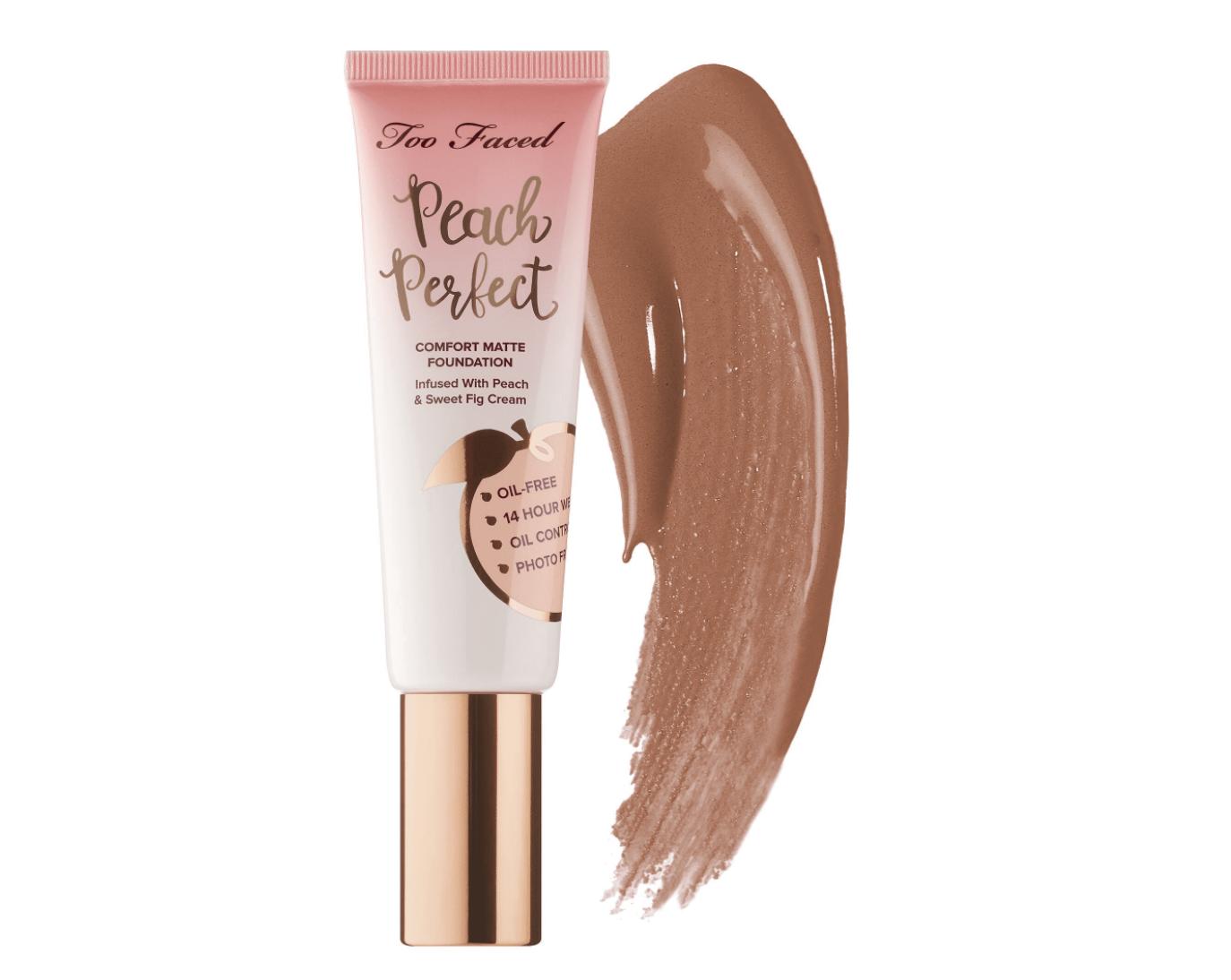 Too Faced Peach Perfect Comfort Matte Foundation Latte