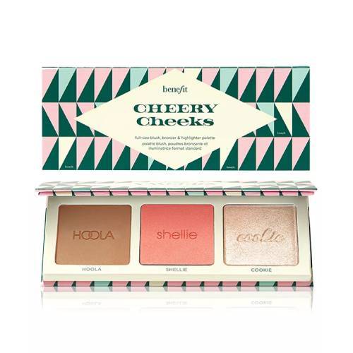 Benefit Cheery Cheeks Full-Size Blush Bronzer & Highlighter Face Palette