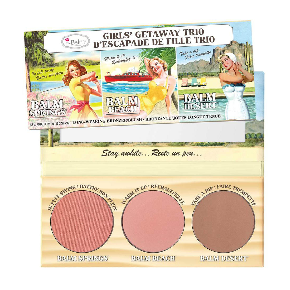 The Balm Long-Wearing Bronzer/Blush Girls Getaway Trio