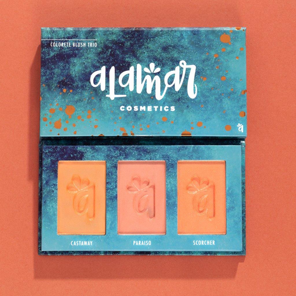 Alamar Cosmetics Colorete Blush Trio Palette Fair-Light